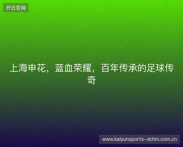 上海申花，蓝血荣耀，百年传承的足球传奇