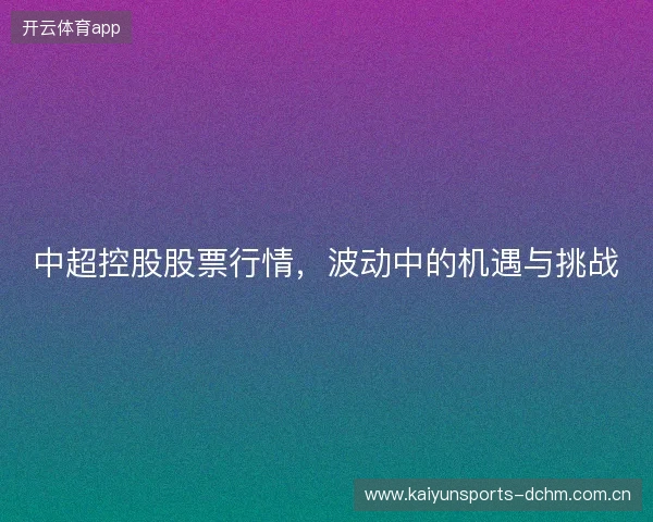 中超控股股票行情,波动中的机遇与挑战 中超控股股票行情,波动中的机遇与挑战